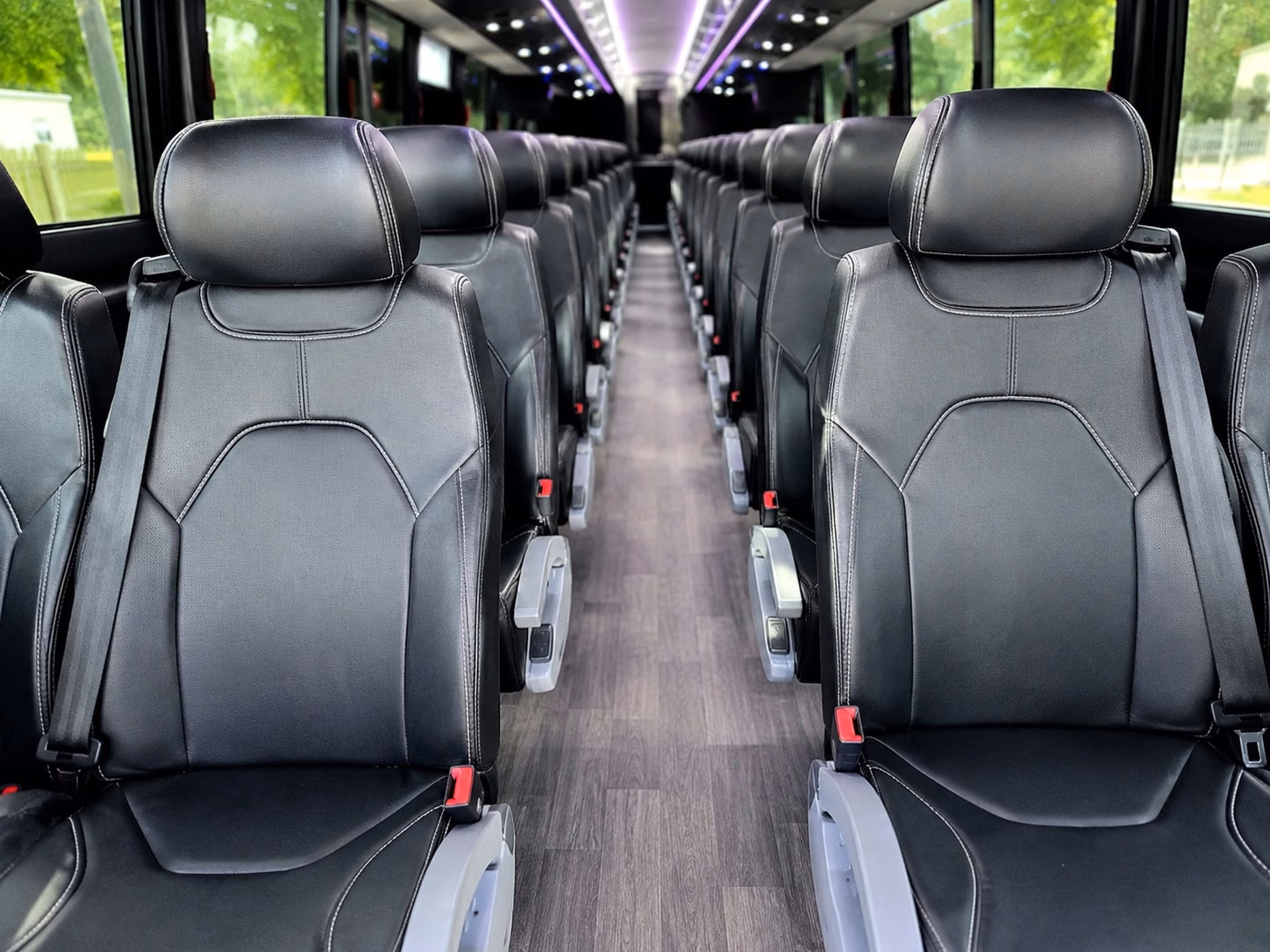 56 passenger charter bus interior
